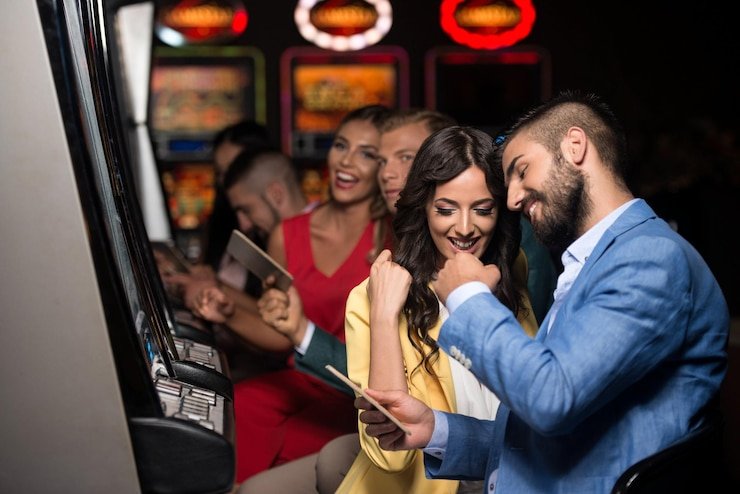 Studio dealer langsung ggwp88 dengan meja blackjack dan roulette, tampak dari berbagai sudut kamera